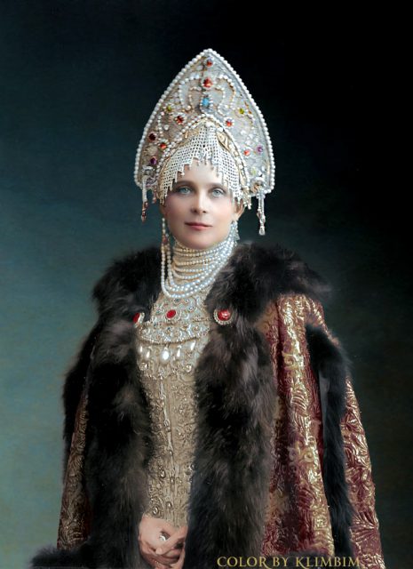 Emperor Nicholas II /& Empress Alexandra Feodorovna in Costume-1903 PHOTO