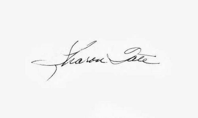 Sharon Tate signature