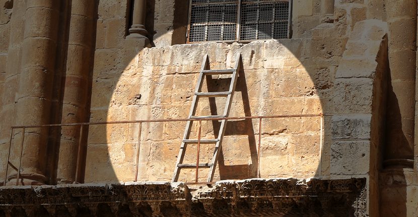 Mystery of the "Immovable Ladder" Leaning Against