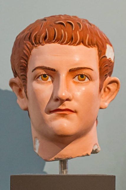 Caligula bust in color