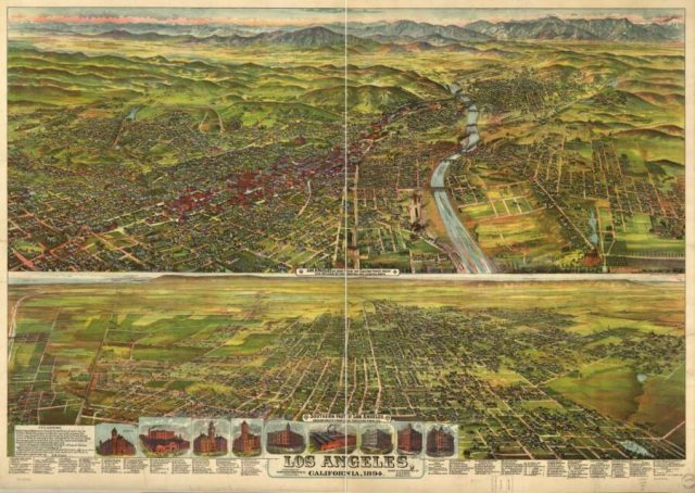 Vintage Los Angeles map