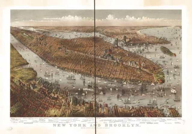 Vintage New York City map