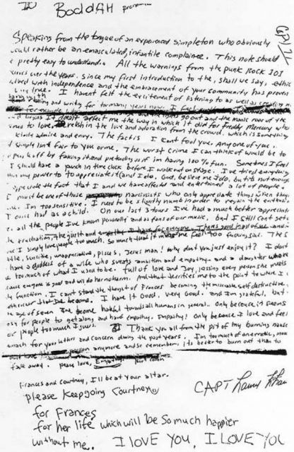 Kurt S Suicide Letter