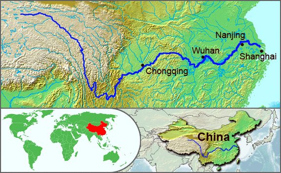 Yangtze river map