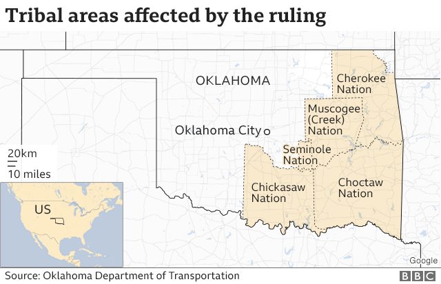 Oklahoma tribal map