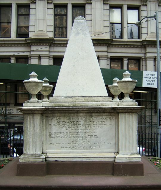 Alexander Hamilton's grave