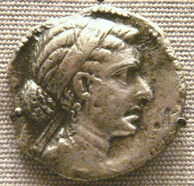 Cleopatra on a coin of 40 drachms from 51–30 BC, minted at Alexandria