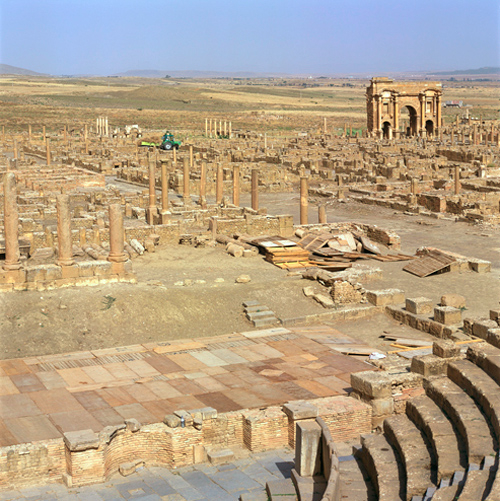 Roman Ghost City. Timgad over view
