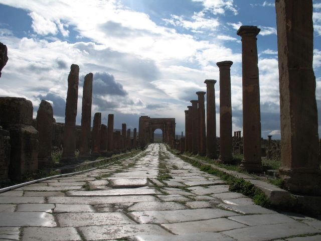 One of the roads into Timgad
