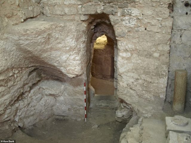 The first-century house at the Sisters of Nazareth site showing the rock-cut doorway and to its left part of the natural cave. Is this were Jesus lived? 