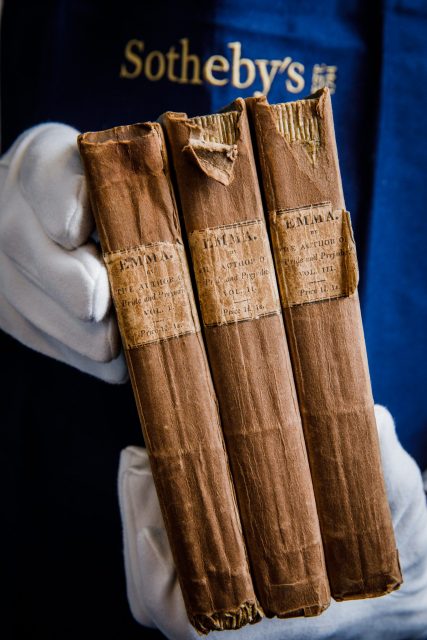 First edition copy of Jane Austen's Emma in three volumes