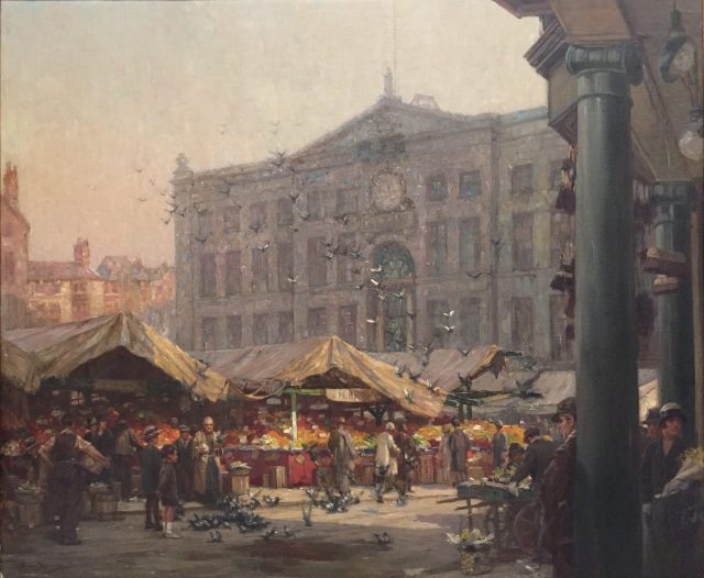 Painting of the old Nottingham goose fair