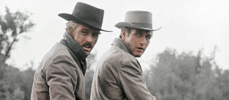 American actors Robert Redford and Paul Newman on the set of Butch Cassidy and the Sundance Kid