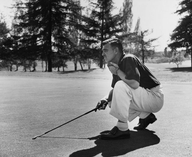 Clark Gables golfing, 1947 