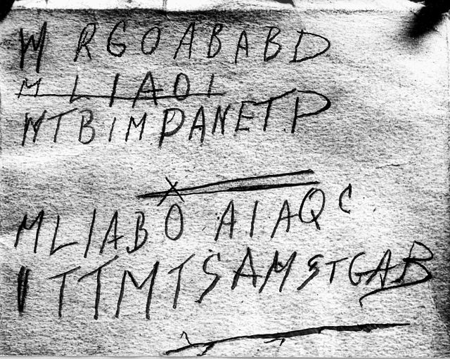 Cipher discovered in the back of the Rubáiyát