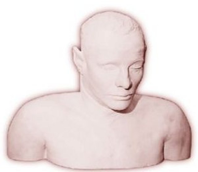 The plaster cast taken of the Somerton Man's upper body