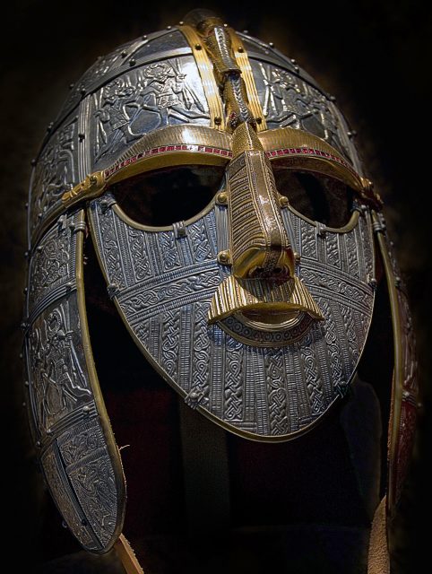 Replica of the Sutton Hoo helmet produced for the British Museum by the Royal Armouries