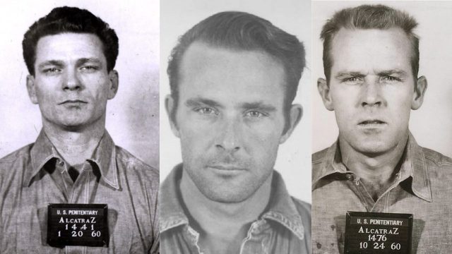 Mugshots for Frank Morris and the Anglin brothers