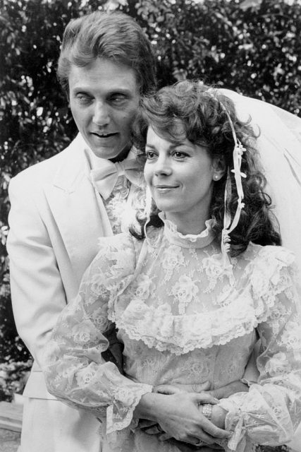 Christopher Walken and Natalie Wood dressed in wedding attire