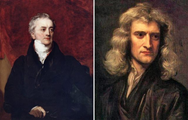 Thomas Young and Isaac Newton