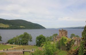 Loch Ness, south-west of Inverness, which is the supposed habitat of the monster "Nessie"
