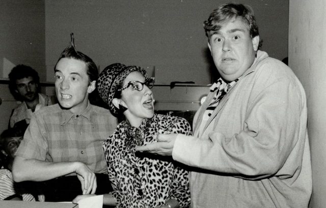 Sctv stars martin short; andrea martin and john candy got together again and had a few laughs