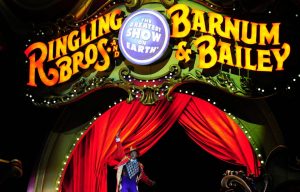 Ringling Bros. and Barnum & Bailey circus ring master Jonathan Lee Iverson performs during Barnum's FUNundrum in New York on March 26, 2010.