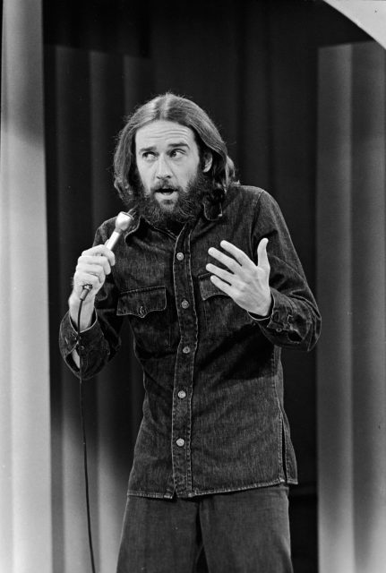 George Carlin performing stand-up, 1980