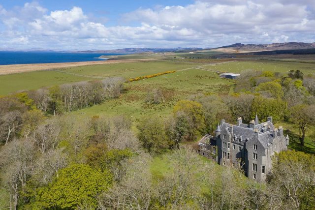 Aerial photo of Kilberry Castle 