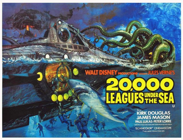 Promotional poster for 1954's 20,000 leagues under the sea