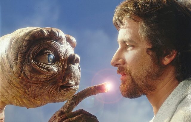 E. T. : the extra-terrestrial and steven speilberg poses for a portrait in los angeles, california