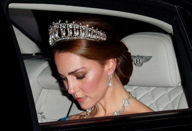 Kate Middleton wearing the Lover's Knot Tiara 