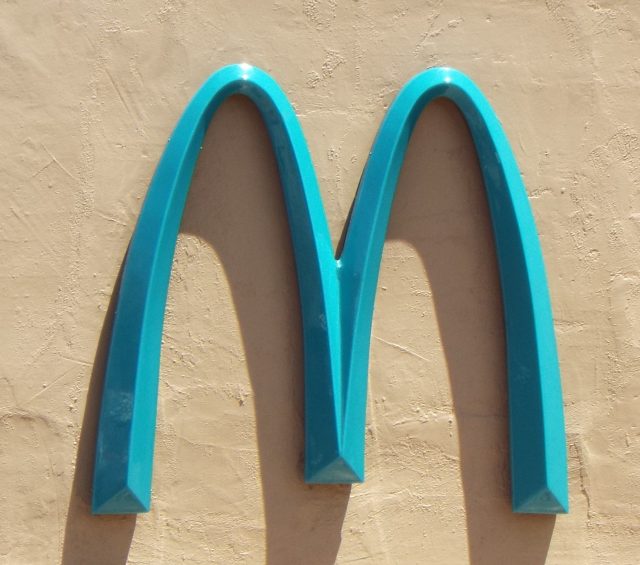 Blue arches at the McDonald's in Sedona, Arizona 
