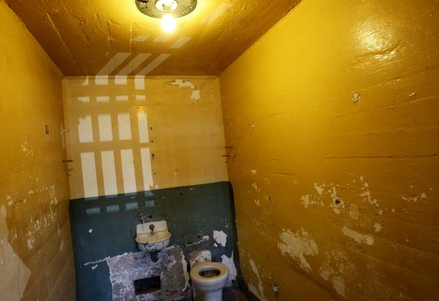 A cell that was once occupied by Al Capone at Alcatraz 
