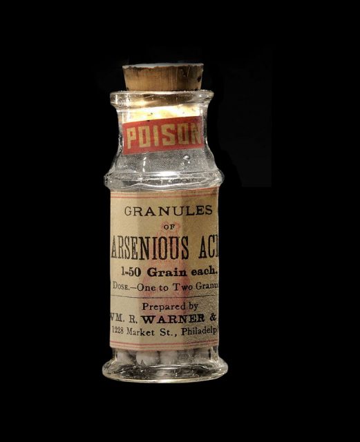 Empty vial of arsenic