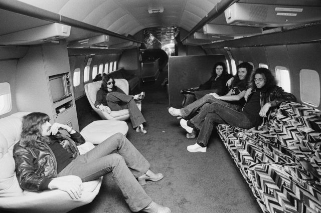 Deep Purple lounging on the Starship 