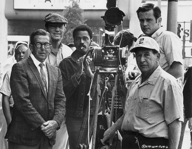 1970: american actor and director melvin van peebles (third from left) with members of his film crew (photo credit: columbia pictures/getty images)