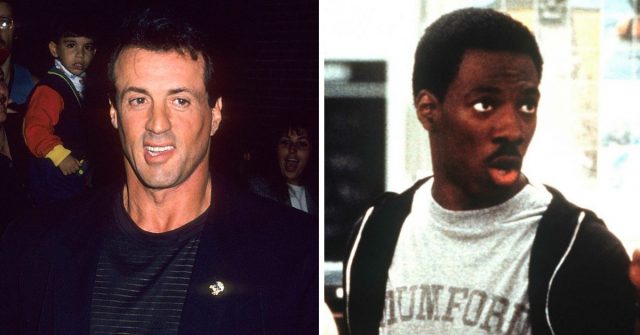Sylvester Stallone and Eddie Murphy (Photo Credit: Ron Galella, Ltd./Ron Galella Collection via Getty Images) & Paramount Pictures/MovieStillsDB)
