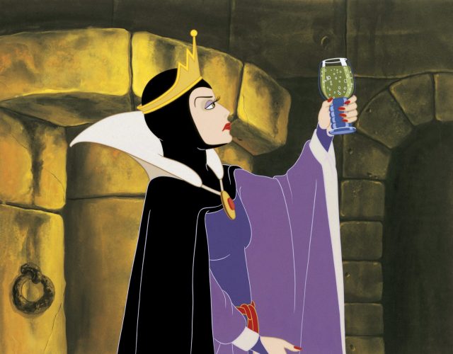 Maleficent holding a goblet