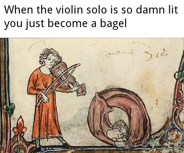 Medieval meme about violin 