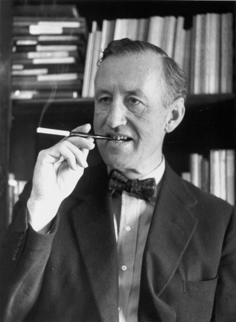 1960: ian fleming, british author and creator of james bond, smoking with a cigarette holder. (photo credit: evening standard/getty images)