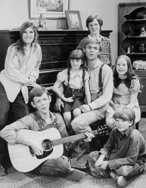 Seated in a living room set from CBS’s The Waltons television show are the children of the show, photographed in 1975. (Photo Credit: Bettmann / Contributor)