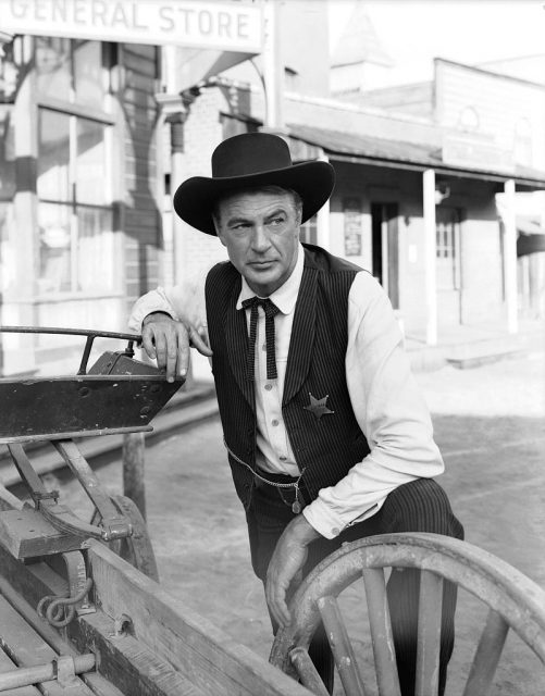 American actor Gary Cooper as Marshal Will Kane, on the set of High Noon, directed by Austrian-American Fred Zinnemann. (Photo Credit: Sunset Boulevard/Corbis via Getty Images)