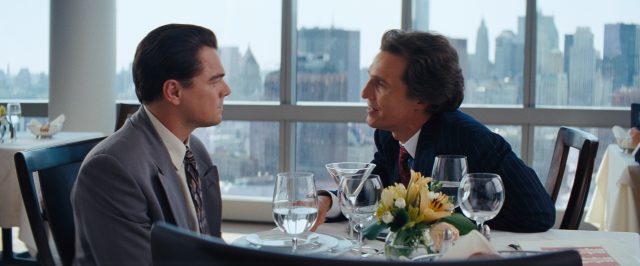 Leonardo DiCaprio and Matthew McConaughey in Wolf of Wall Street 
