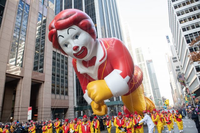 Ronald McDonald balloon at the Macy's Day Parade 