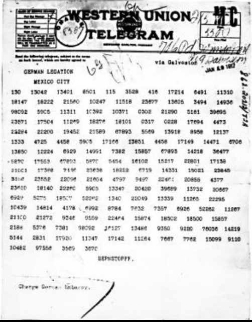 Zimmermann telegram (photo credit:katethecoolcat – own work, cc by-sa 4. 0)