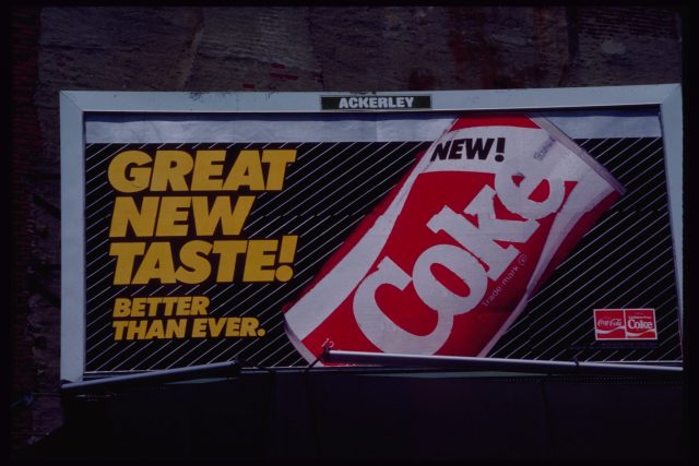 Billboard for New Coke 