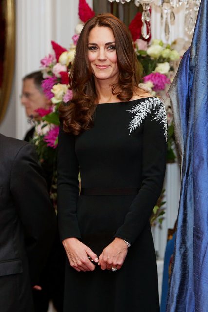 Catherine, Duchess of Cambridge looks on during a state reception at Government House on April 10, 2014 in Wellington, New Zealand. (Photo Credit: Hagen Hopkins/Getty Images)