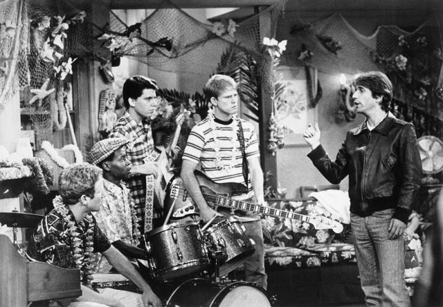 Ron Howard, Henry Winkler, Donny Most, and Anson Williams act together in the television program “Happy Days” (Photo Credit: Bettmann / Contributor)