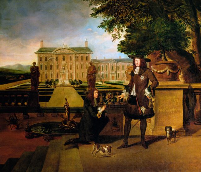 John Rose, the King’s Gardener, presenting Charles II with a pineapple, 17th century. The fruit was supposedly the first grown in England, at Dorney Court in Berkshire. Artist Hendrick Danckerts. (Photo Credit: Historica Graphica Collection/Heritage Images/Getty Images)
